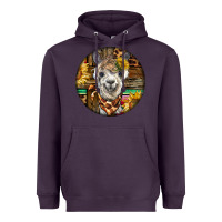 Plum western alpaca Heavyweight Hoodie - BarkalooDesign