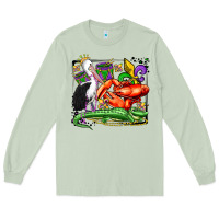 Matcha mardi gras pelican crawfish crocodile Long Sleeve Tee - OliviaCreatesArt