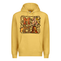 Antique Gold Melanin leopard frame mama Mother's Day Premium Hoodie - LillyAllenDesigns