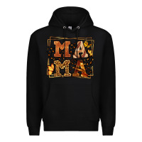 Black Melanin leopard frame mama Mother's Day Premium Hoodie - LillyAllenDesigns