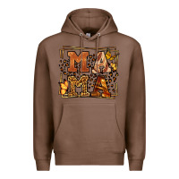 Chestnut Melanin leopard frame mama Mother's Day Premium Hoodie - LillyAllenDesigns