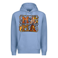 Colony Blue Melanin leopard frame mama Mother's Day Premium Hoodie - LillyAllenDesigns