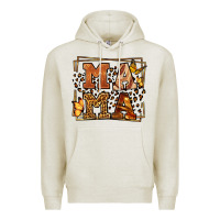 Oatmeal Heather Melanin leopard frame mama Mother's Day Premium Hoodie - LillyAllenDesigns