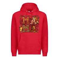 Red Melanin leopard frame mama Mother's Day Premium Hoodie - LillyAllenDesigns