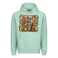 Seafoam Melanin leopard frame mama Mother's Day Premium Hoodie - LillyAllenDesigns