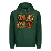 Sports Green Melanin leopard frame mama Mother's Day Premium Hoodie - LillyAllenDesigns