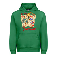 Emerald be my valentine with playing cards and key Urban Hoodie - AdoDesignShop