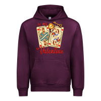 Mauve Wine be my valentine with playing cards and key Urban Hoodie - AdoDesignShop