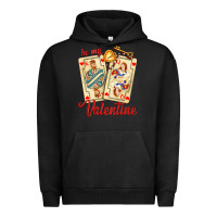 Pigment Black be my valentine with playing cards and key Urban Hoodie - AdoDesignShop