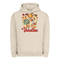 Pigment French Oak be my valentine with playing cards and key Urban Hoodie - AdoDesignShop