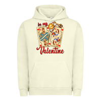 Pigment Pistachio be my valentine with playing cards and key Urban Hoodie - AdoDesignShop