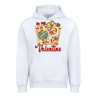 White be my valentine with playing cards and key Urban Hoodie - AdoDesignShop