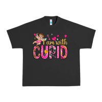 Pigment Black i am with cupid I am with Cupid Valentine's Day Urban Heavy Tee - HowdyJamesFarm