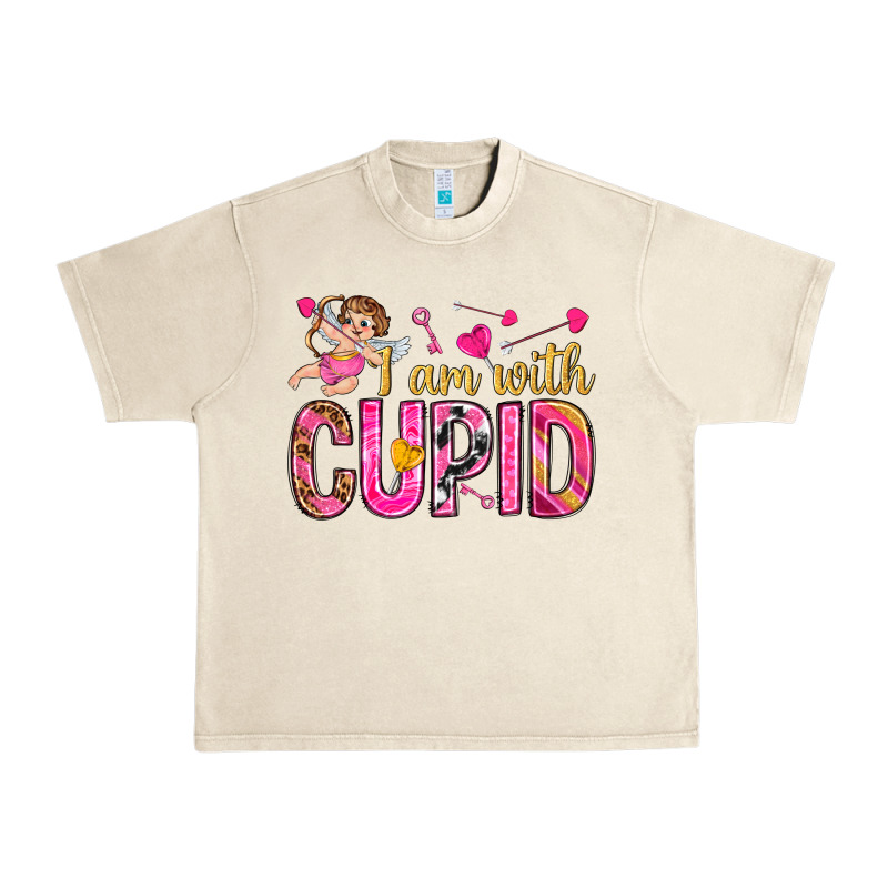 I Am With Cupid I Am With Cupid Valentine's Day Urban Heavy Tee by HowdyJamesFarm | Teevron