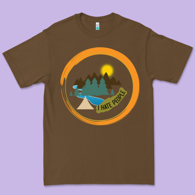I Hate People Camping Hiking Premium Tee Designed By Bettercallsaul