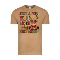 Vintage Camel just a girl who loves reindeers Vintage Tee - CowGirlArtShop