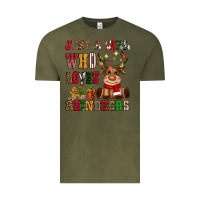 Just A Girl Who Loves Reindeers Vintage Tee | Teevron