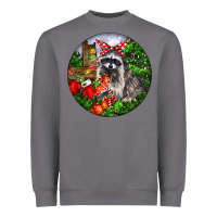 Storm Christmas Raccoon Heavyweight Sweatshirt - LillyAllenDesigns