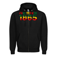Black juneteenth 1865 Zipper Hoodie - Artiststas