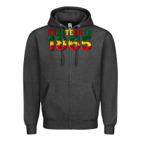 Charcoal Heather juneteenth 1865 Zipper Hoodie - Artiststas