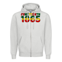Dove Grey juneteenth 1865 Zipper Hoodie - Artiststas