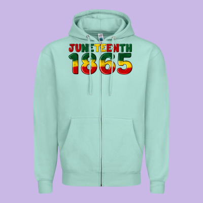 Juneteenth 1865 Zipper Hoodie Designed By Artiststas