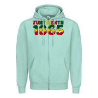 Seafoam juneteenth 1865 Zipper Hoodie - Artiststas