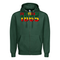 Sports Green juneteenth 1865 Zipper Hoodie - Artiststas