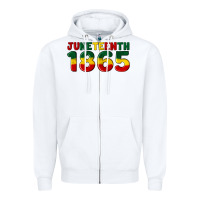White juneteenth 1865 Zipper Hoodie - Artiststas
