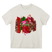 Cream Christmas Flamingo Heavy Core Tee - Bettercallsaul