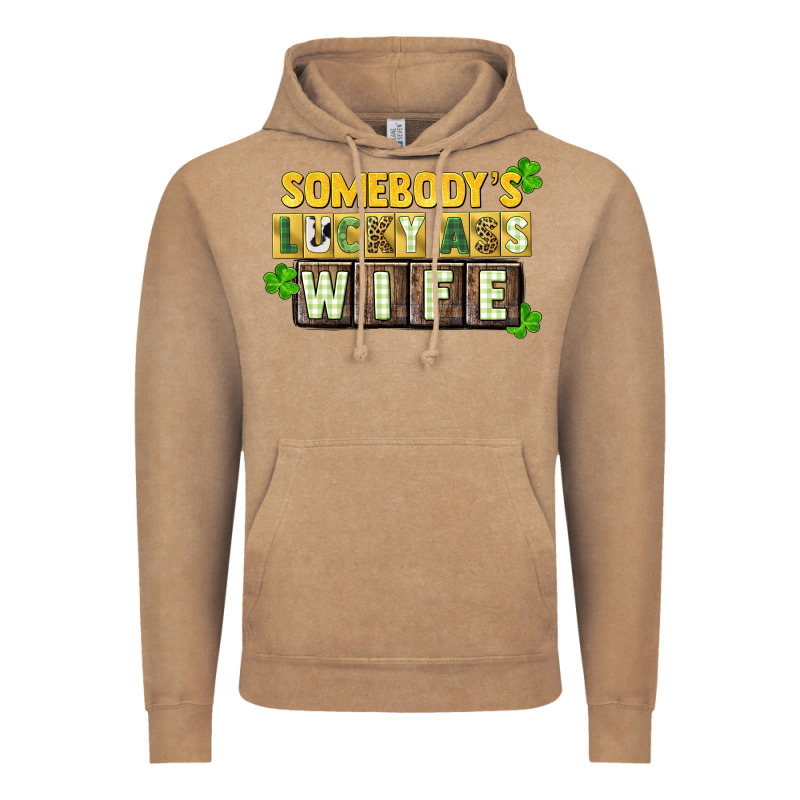 St. Patrick's Somebody's Lucky Ass Wife Vintage Hoodie by CowGirlArtShop | Teevron