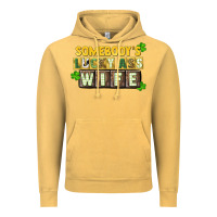 Vintage Mustard St. Patrick's Somebody's lucky ass wife Vintage Hoodie - CowGirlArtShop