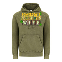 Vintage Olive St. Patrick's Somebody's lucky ass wife Vintage Hoodie - CowGirlArtShop