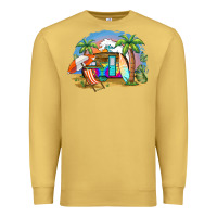 Antique Gold camp life beach Premium Sweatshirt - BarkalooDesign