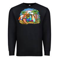 Black camp life beach Premium Sweatshirt - BarkalooDesign