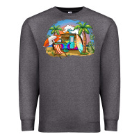 Charcoal Heather camp life beach Premium Sweatshirt - BarkalooDesign