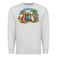 Dove Grey camp life beach Premium Sweatshirt - BarkalooDesign