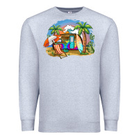 Heather Grey camp life beach Premium Sweatshirt - BarkalooDesign