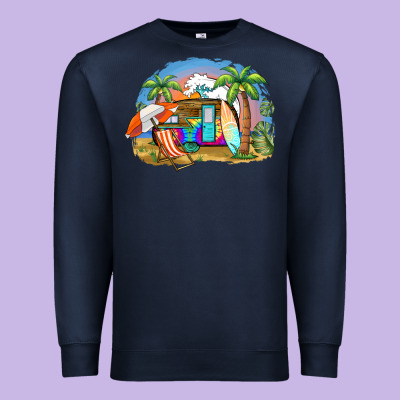 Camp Life Beach Premium Sweatshirt Designed By Barkaloodesign
