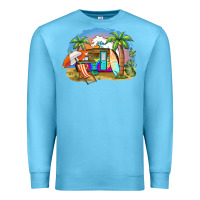 Ocean Blue camp life beach Premium Sweatshirt - BarkalooDesign