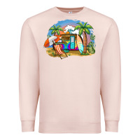 Pale Pink camp life beach Premium Sweatshirt - BarkalooDesign
