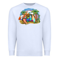 White camp life beach Premium Sweatshirt - BarkalooDesign