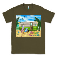 Army Green summer caravan life Classic Tee - TumblerDesignByShophia