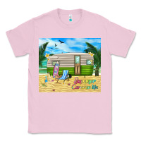 Bubblegum Pink summer caravan life Classic Tee - TumblerDesignByShophia