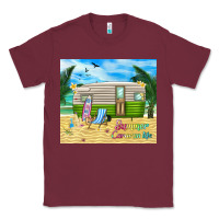 Burgundy summer caravan life Classic Tee - TumblerDesignByShophia