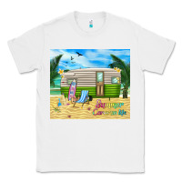 White summer caravan life Classic Tee - TumblerDesignByShophia