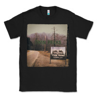 Black Twin Peaks City Limits Welcome Sign Vintage Classic Tee - longCreatives