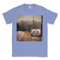 Colony Blue Twin Peaks City Limits Welcome Sign Vintage Classic Tee - longCreatives