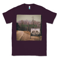 Plum Twin Peaks City Limits Welcome Sign Vintage Classic Tee - longCreatives