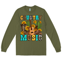 Army Green country music western olivia Long Sleeve Tee - OliviaCreatesArt